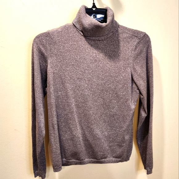 CHICO'S Gray glittered Turtleneck sweater size 0 - Picture 1 of 11